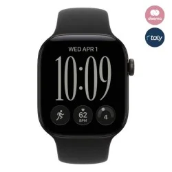 Apple Watch Series 12 GPS 46mm Black Aluminium Case with Black Sport Band - M/L